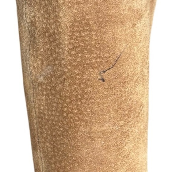 BLANK NYC COFFEE BEAN BROWN TAN SUEDE LEATHER CROPPED ZIP MOTO BIKER FALL JACKET - Picture 15 of 15